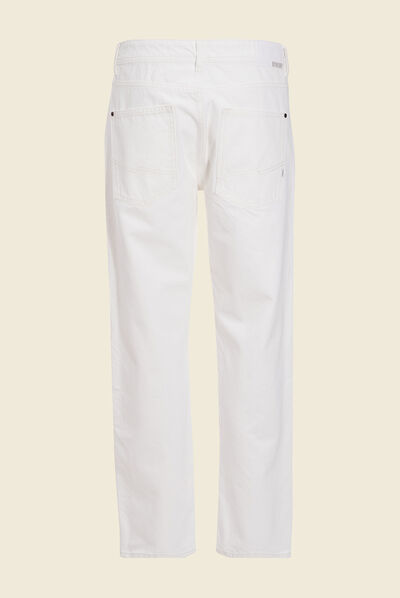Jeans relaxed 5 poches denim blanc homme