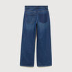 Jeans loose taille haute en coton denim stone femme