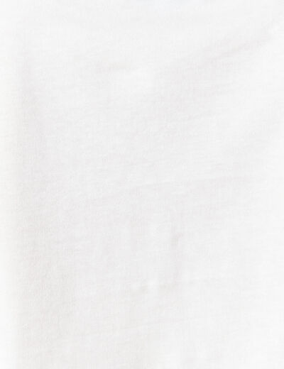 T-shirt oversize col rond en coton blanc femme