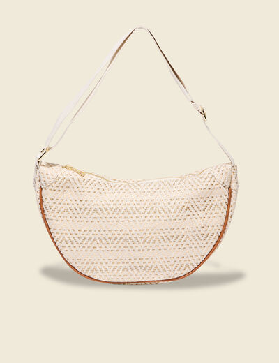 Sac demi-lune sable femme