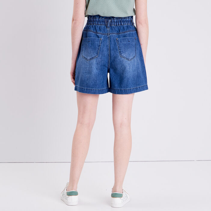 Short slouchy éco-responsable denim stone femme