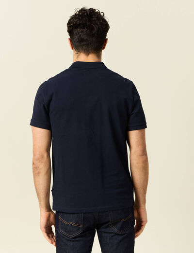 Polo manches courtes bleu marine homme