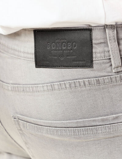 Jeans slim éco-responsable denim snow gris homme
