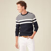 Pull manches longues bleu marine homme