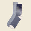 Lot 2 paires chaussettes vert foncé homme