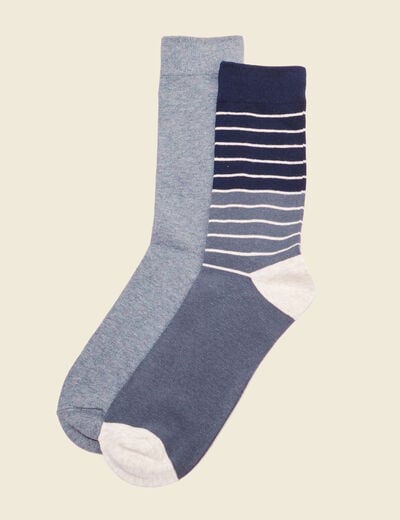 Lot 2 paires chaussettes vert foncé homme