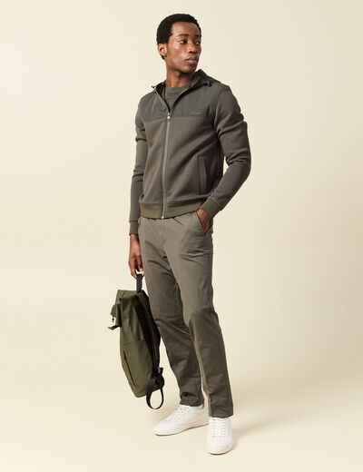 Sweat zipp&eacute; &agrave; capuche noir homme