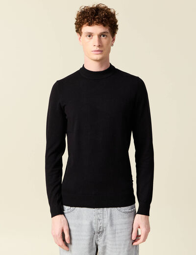 Pull manches longues noir homme