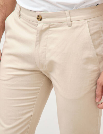 Pantalon chino sable homme