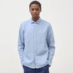 Chemise manches longues bleu gris homme
