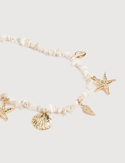 Collier blanc femme