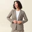 Blazer manches longues col tailleur noir femme