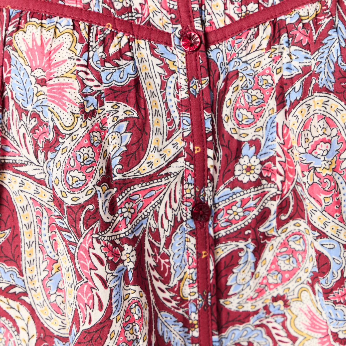 Blouse manches longues bordeaux femme
