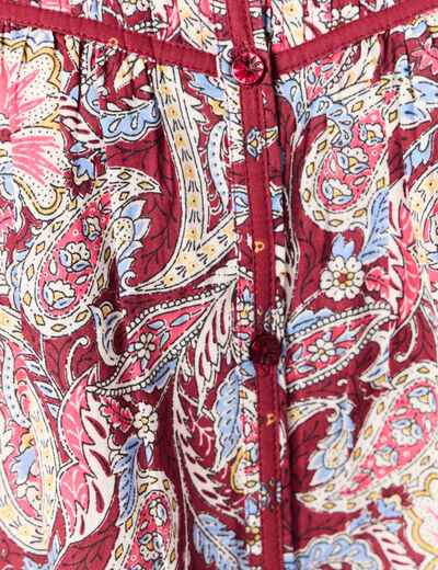 Blouse manches longues bordeaux femme