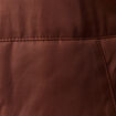 Parka droite &agrave; capuche marron fonc&eacute; femme