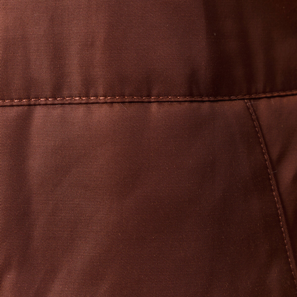 Parka droite &agrave; capuche marron fonc&eacute; femme