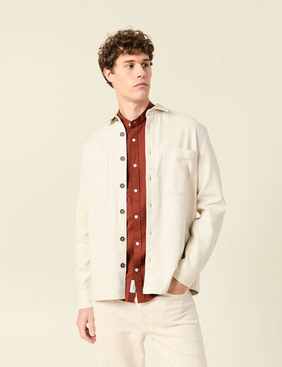 Surchemise manches longues sable homme