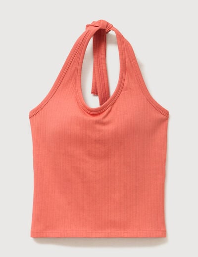 D&eacute;bardeur d&eacute;collet&eacute; brassi&egrave;re int&eacute;gr&eacute;e rouge fonc&eacute; femme