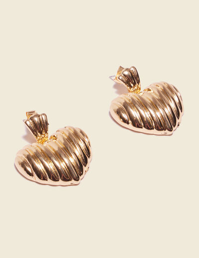Boucles d'oreilles pendantes couleur or femme
