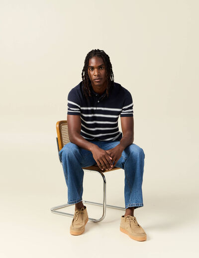Polo éco-responsable ecru homme