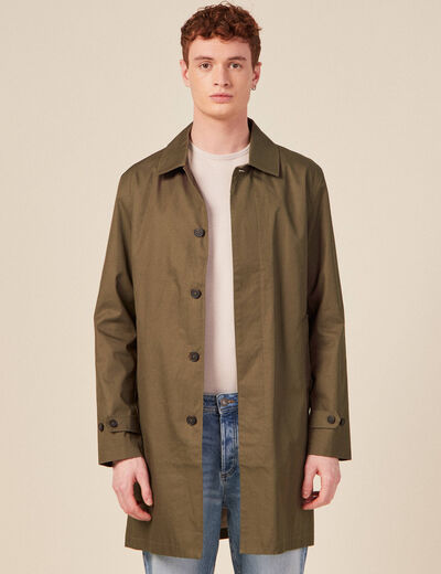 Trench éco-responsable vert kaki homme