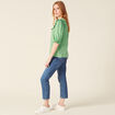 Chemise manches 3/4 vert clair femme