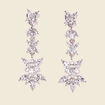 Boucles d'oreilles pendantes gris argent femme