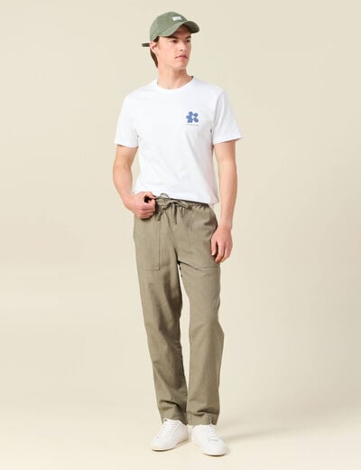 T-shirt manches courtes blanc homme