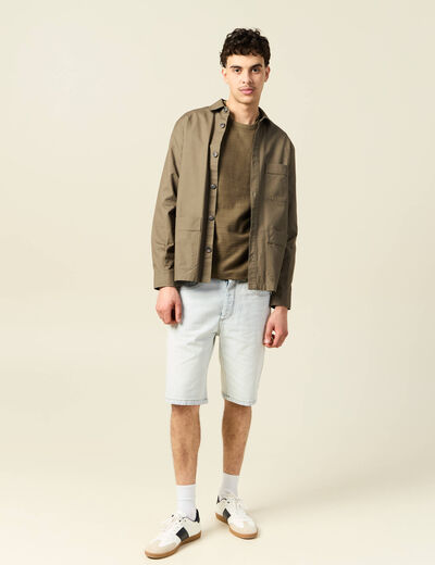 T-shirt manches courtes vert kaki homme