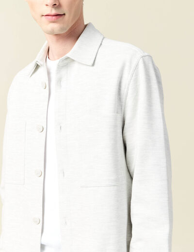 Surchemise manches longues ecru homme