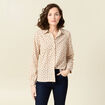 Chemise manches longues creme femme