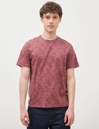 T-shirt manches courtes rose cerise homme