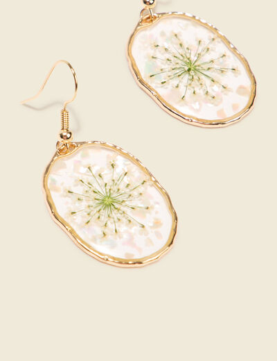 Boucles d'oreilles pendantes couleur or femme