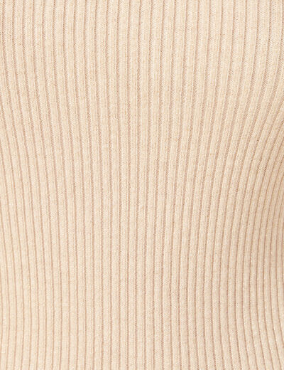 Pull asymétrique creme femme