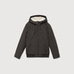 Parka courte &agrave; capuche vert kaki homme