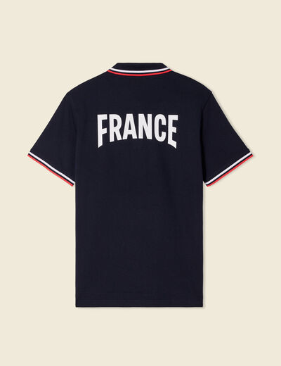 Polo manches courtes bleu marine homme