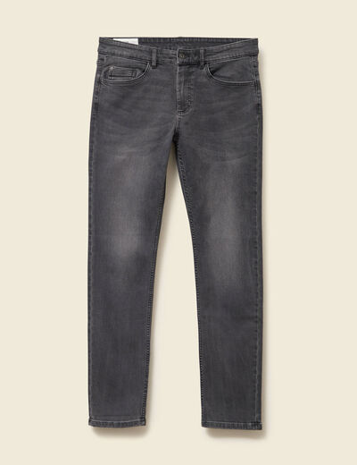 Jeans slim 5 poches denim gris homme