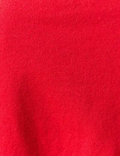 Pull manches longues rouge femme