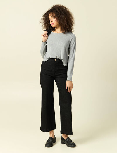 T-shirt manches longues gris femme