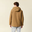 Parka droite mi-longue &agrave; capuche beige homme