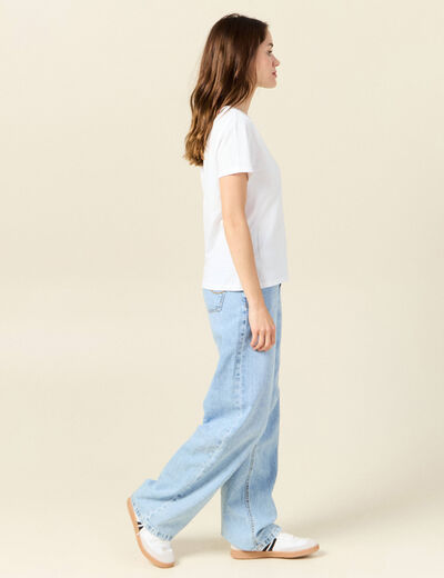 T-shirt éco-responsable blanc femme