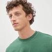 Sweat ample col rond manches courtes vert homme