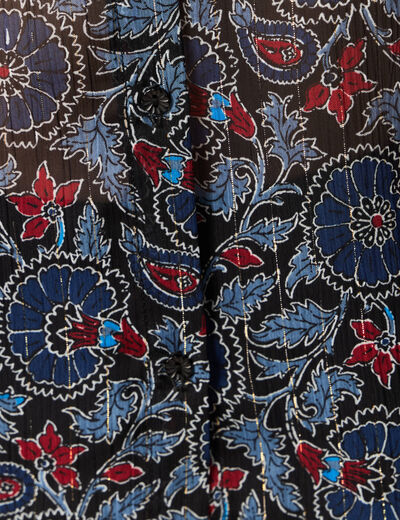 Chemise manches longues noir femme