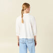 Polo manches 3/4 ecru femme