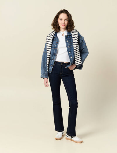 Jeans bootcut denim brut rinse femme