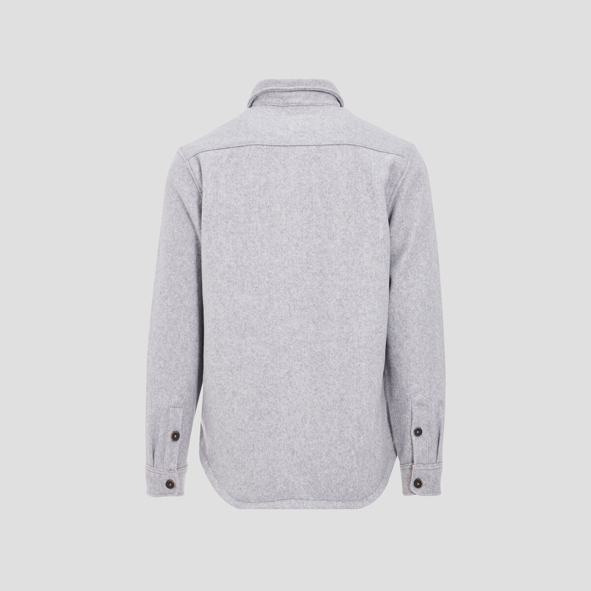 Surchemise manches longues doubl&eacute;e gris fonc&eacute; homme