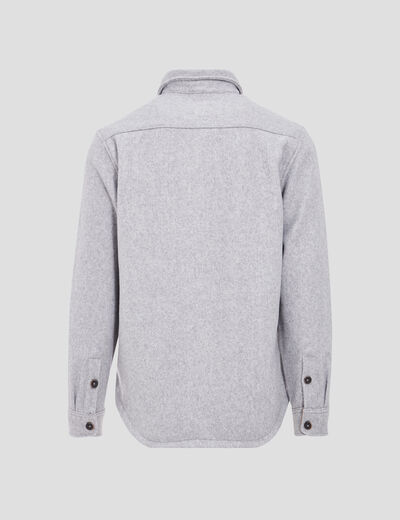 Surchemise manches longues doubl&eacute;e gris fonc&eacute; homme