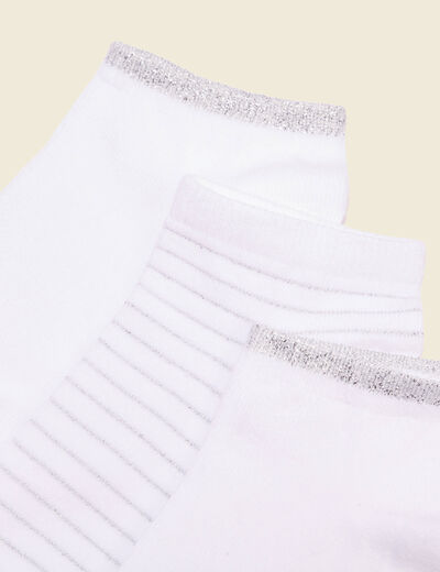 Lot 3 paires chaussettes ecru femme
