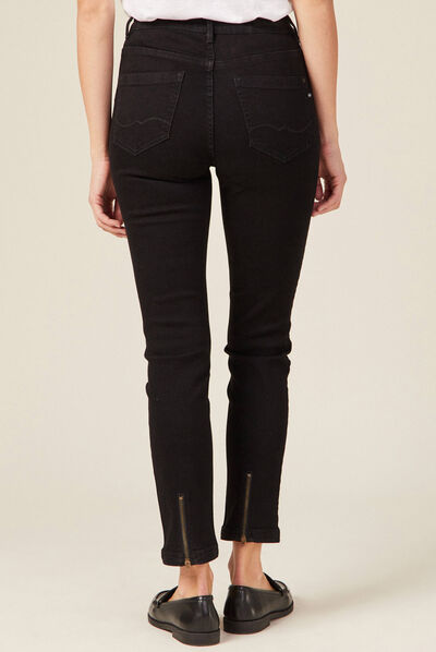Jeans slim éco-responsable denim noir femme
