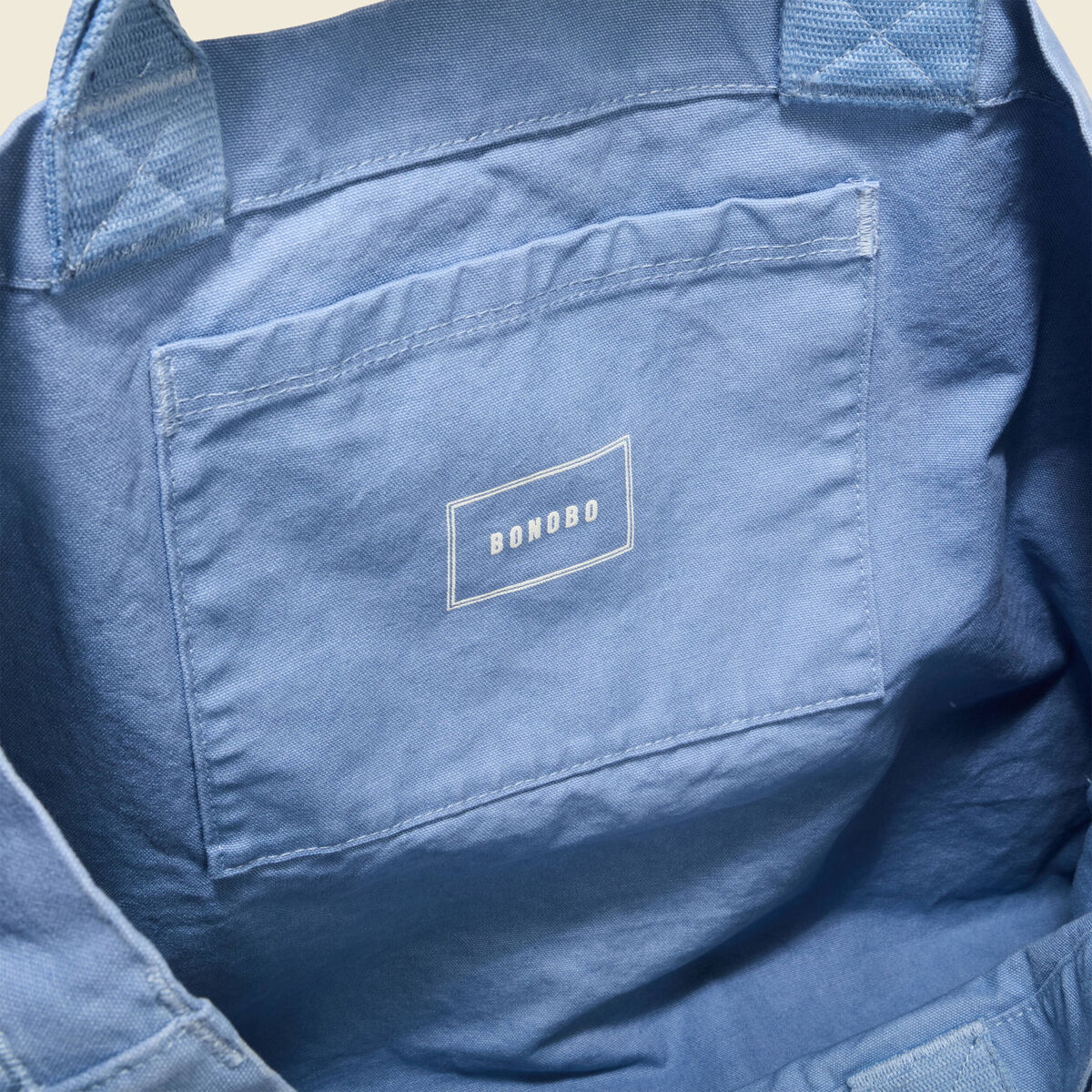 Sac cabas en coton bleu gris homme